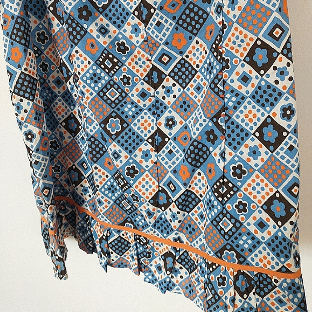 NWOT Lucky Brand Blue Orange Cotton Tank Top XL - Picture 7 of 11